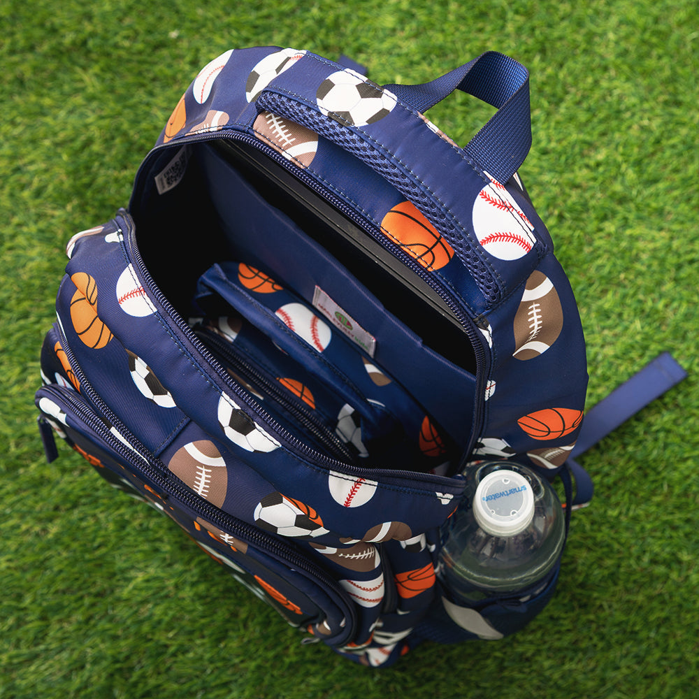sports balls backpack inside shot