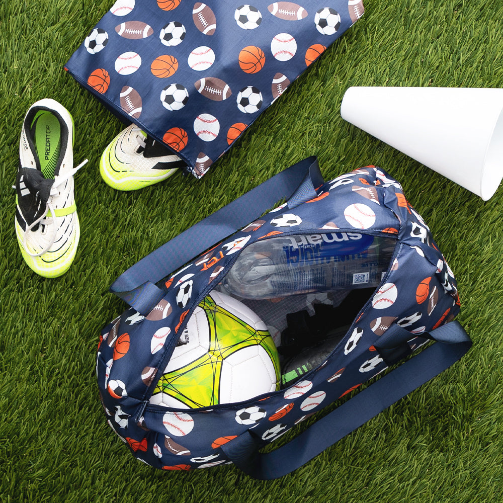 sports balls kids activity bag inside shot