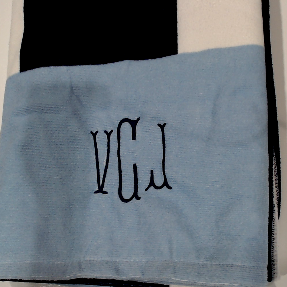 BLOOPER SWIM: Monogrammed Beach Towel