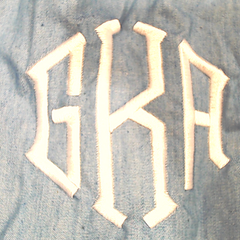 BLOOPER KIDS: Monogrammed Kids Ruffle Denim Dress