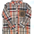 BLOOPER CLOTHING: Monogrammed Plaid Shirt Jacket