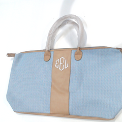 BLOOPER BAG: Monogrammed Seersucker Weekender - Promotional