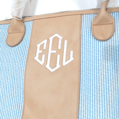BLOOPER BAG: Monogrammed Seersucker Weekender - Promotional