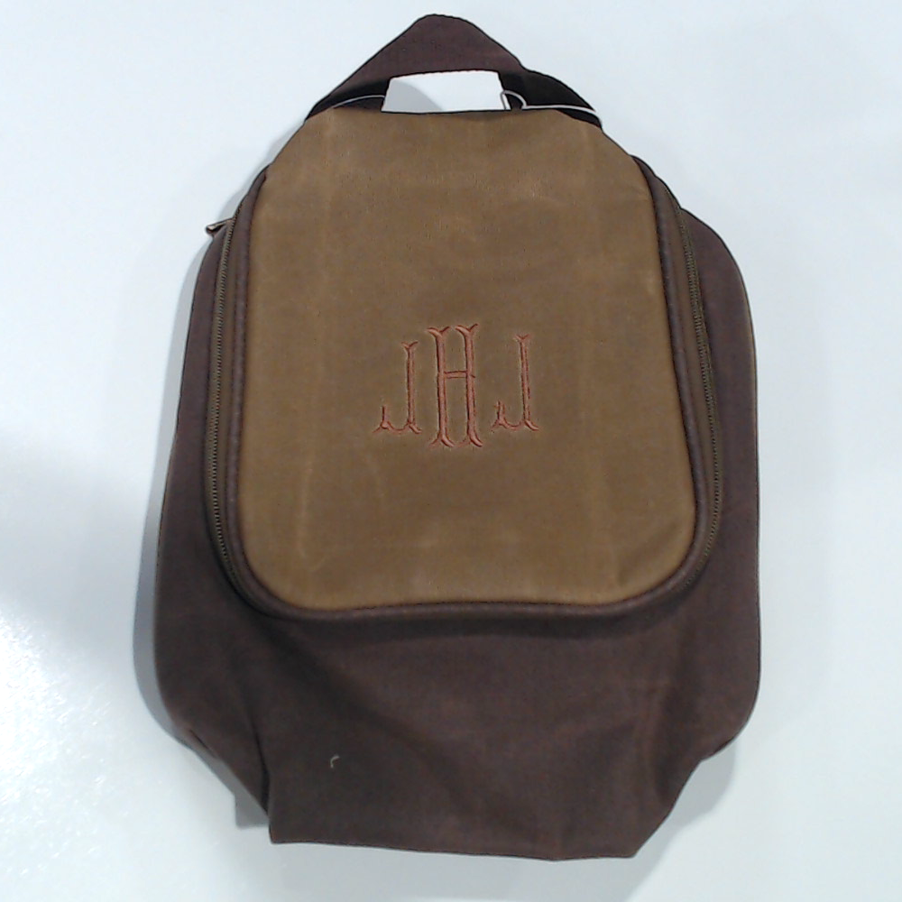 BLOOPER BAG: Personalized Waxed Canvas Hanging Toiletry Bag