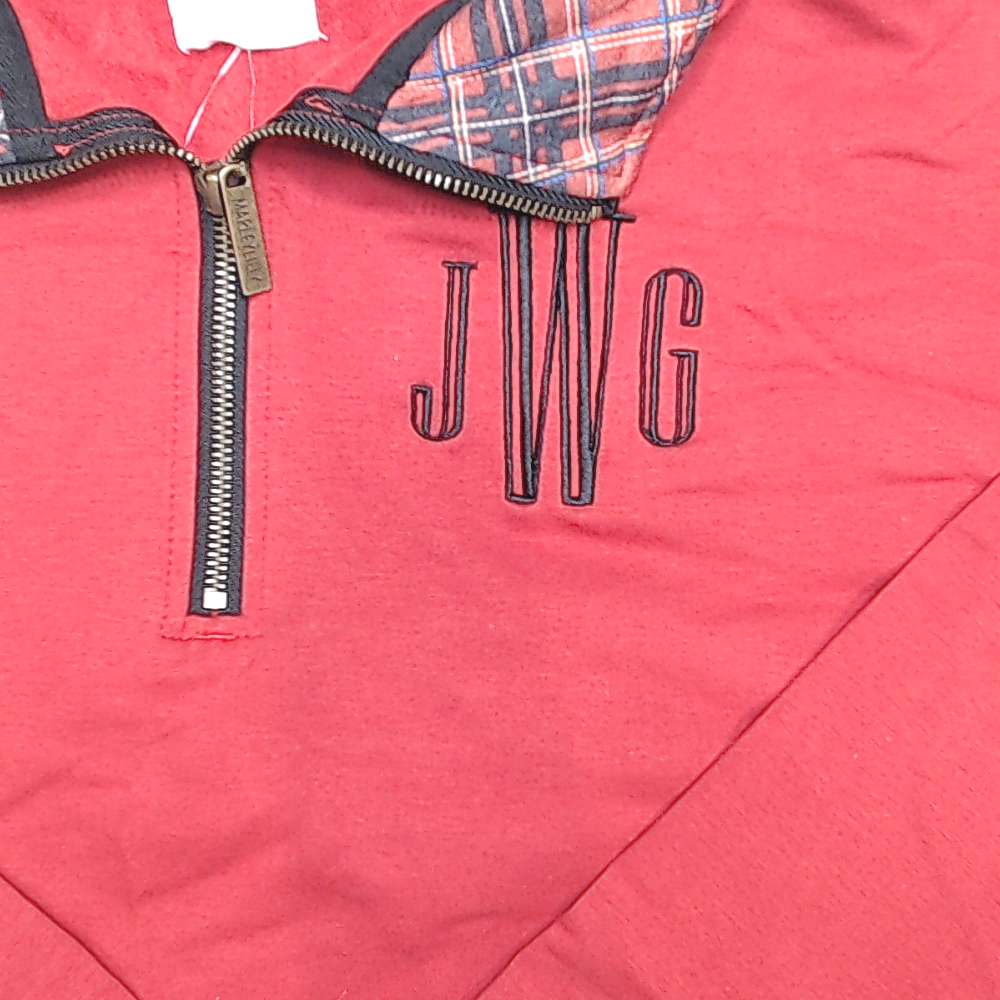 BLOOPER CLOTHING: Monogrammed Quarter Zip Sweatshirt