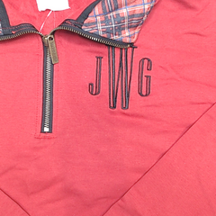 BLOOPER CLOTHING: Monogrammed Quarter Zip Sweatshirt