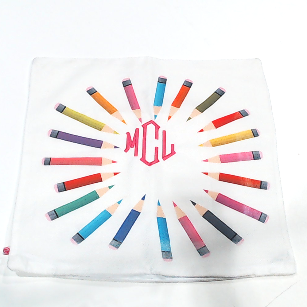 BLOOPER ACCESSORY: Monogrammed Teacher Pillow Sham