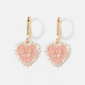 rhinestone heart earrings