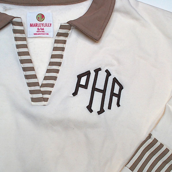 BLOOPER CLOTHING: Monogrammed Colorblock Sweatshirt