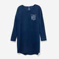 Monogrammed Nightgown Dress in Navy