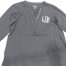 BLOOPER CLOTHING: Monogrammed Henley