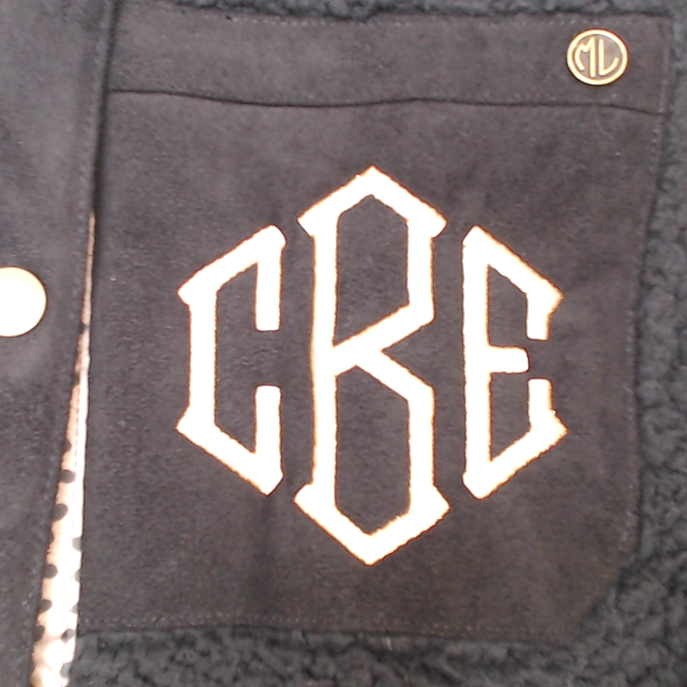 BLOOPER CLOTHING: Monogrammed Leopard Sherpa Jacket