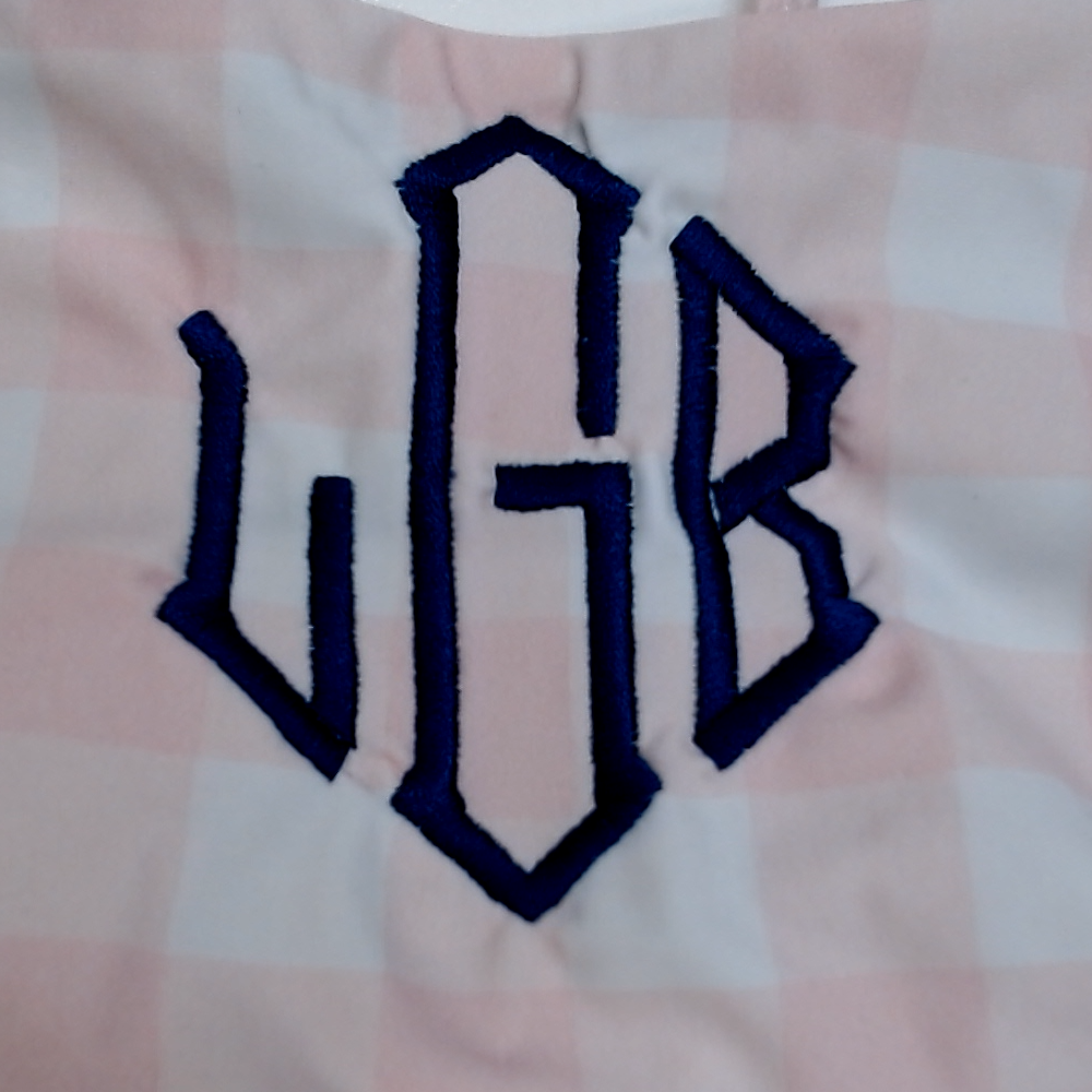 BLOOPER SWIM: Monogrammed High Neck Bikini Top