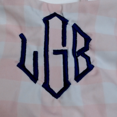 BLOOPER SWIM: Monogrammed High Neck Bikini Top