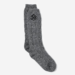 Monogrammed Socks in Black