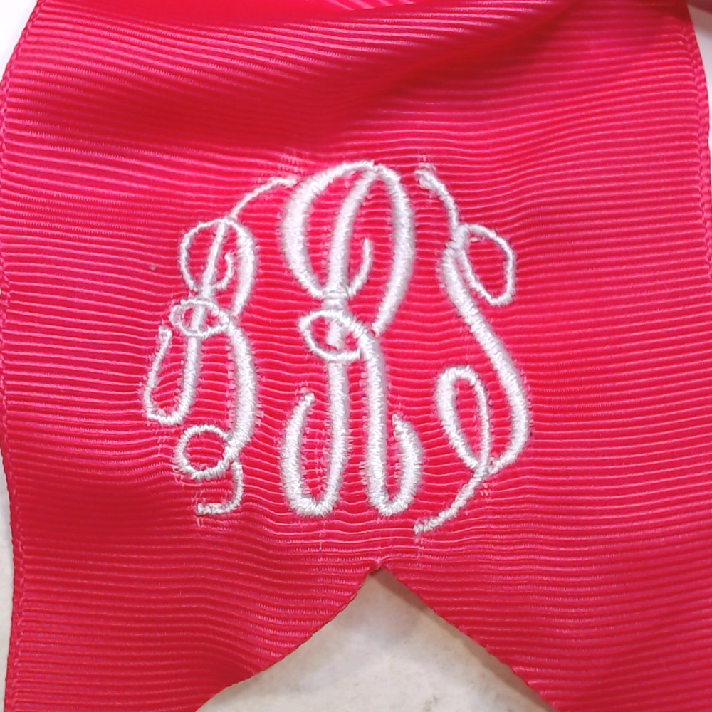 BLOOPER KIDS: Monogrammed Girls Hair Bow