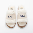 Kappa Kappa Gamma Fuzzy Slippers | Ivory