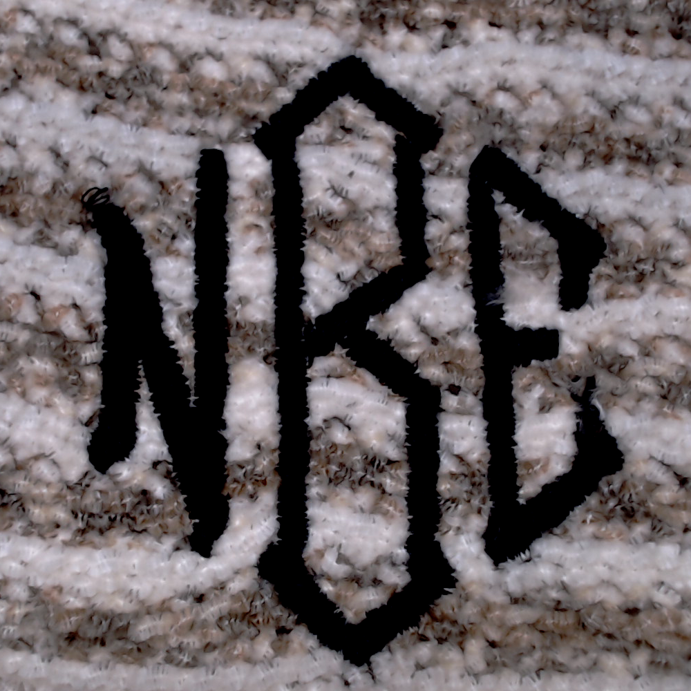 BLOOPER CLOTHING: Monogrammed Striped Chenille Poncho