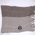BLOOPER CLOTHING: Monogrammed Striped Chenille Poncho