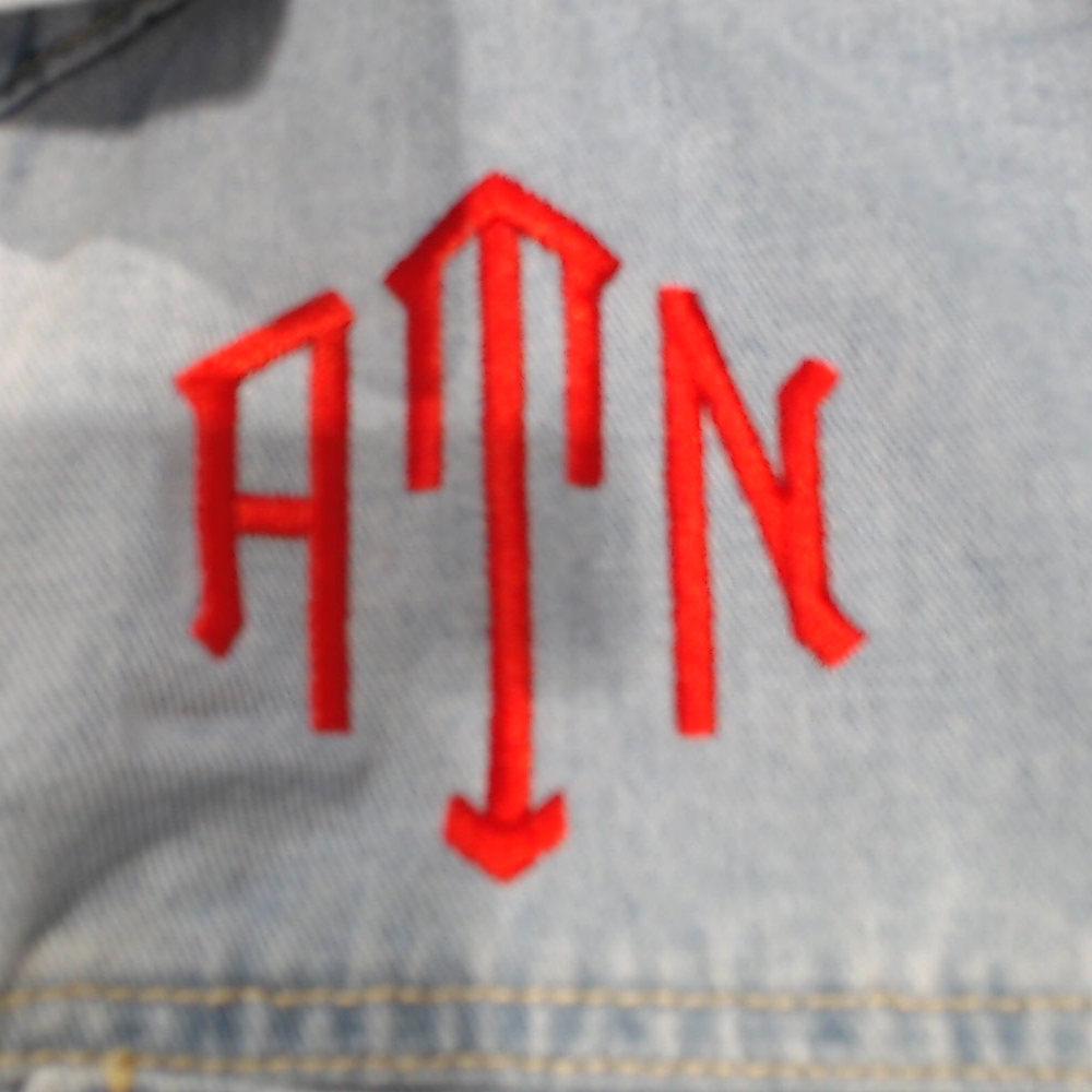 BLOOPER CLOTHING: Monogrammed Denim Shacket