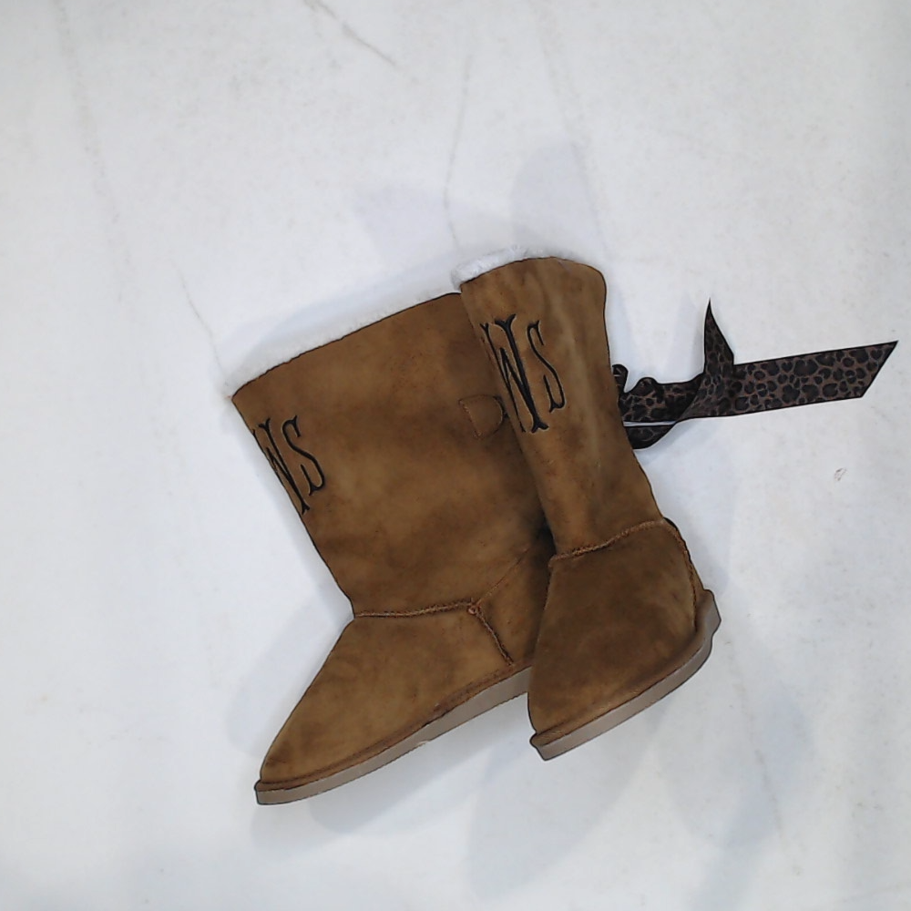 BLOOPER SHOES: Monogrammed Sherpa Tie Booties
