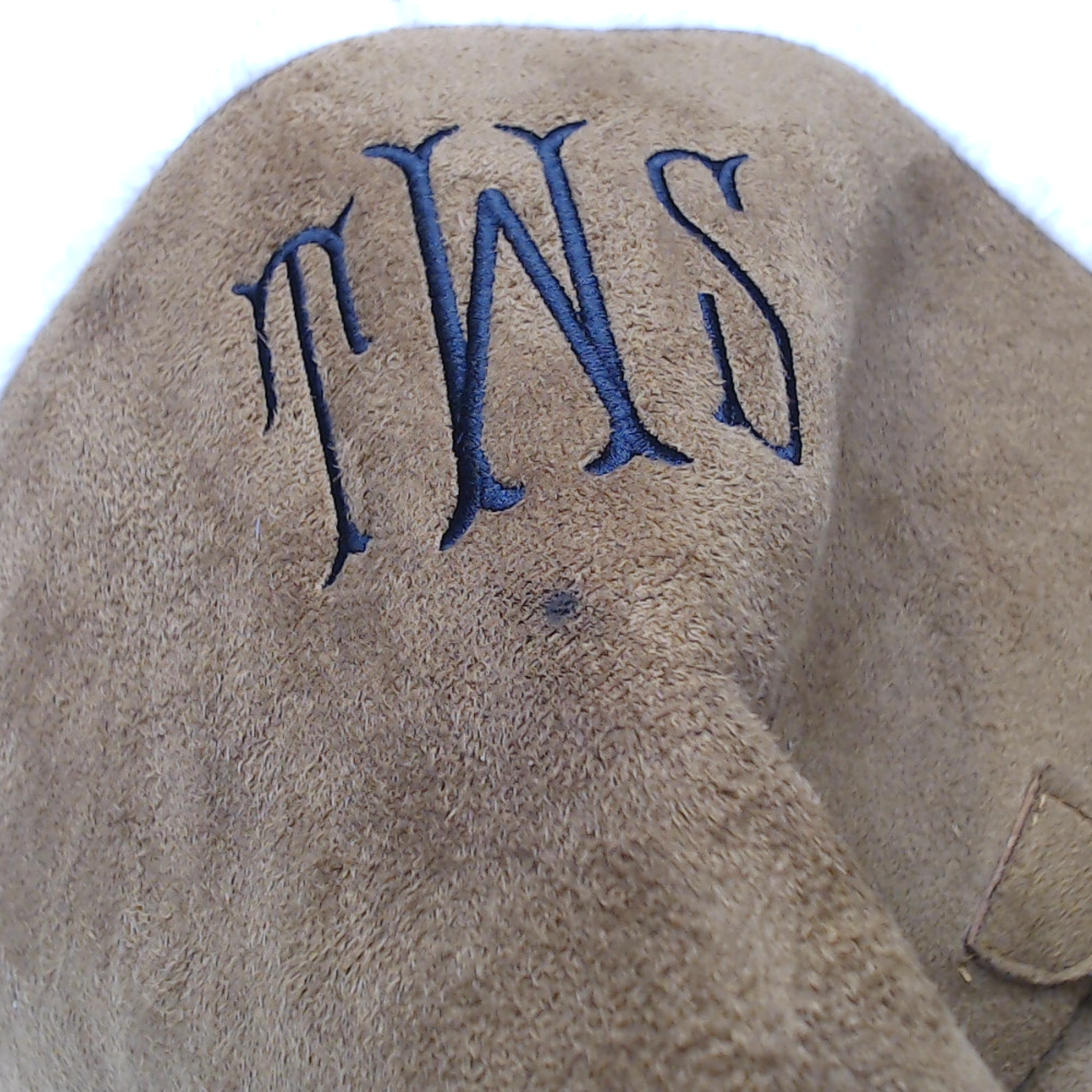 BLOOPER SHOES: Monogrammed Sherpa Tie Booties