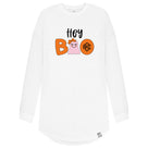 Personalized Hey Boo Long Sleeve Shirt | White