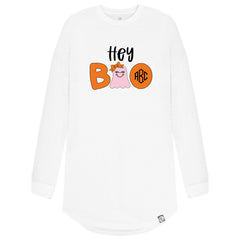 Personalized Hey Boo Long Sleeve Shirt