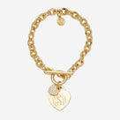 Monogrammed Heart Bracelet | Gold