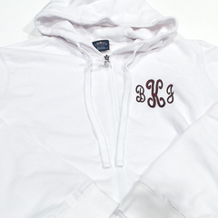 BLOOPER CLOTHING: Monogrammed Hooded Sweatshirt Jacket
