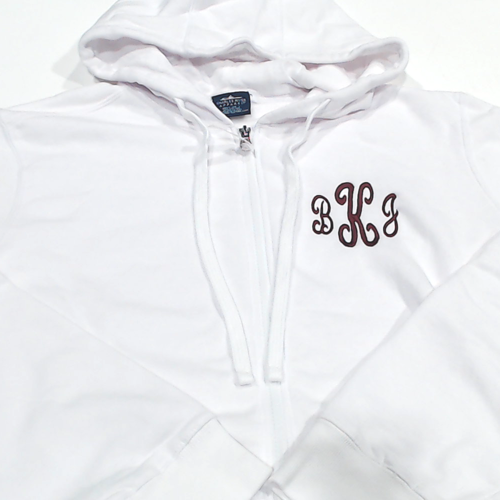 BLOOPER CLOTHING: Monogrammed Hooded Sweatshirt Jacket