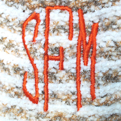 BLOOPER CLOTHING: Monogrammed Striped Chenille Poncho