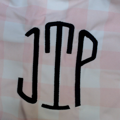 BLOOPER SWIM: Monogrammed High Neck Bikini Top