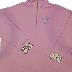 BLOOPER CLOTHING: Monogrammed Quarter Zip Sweatshirt