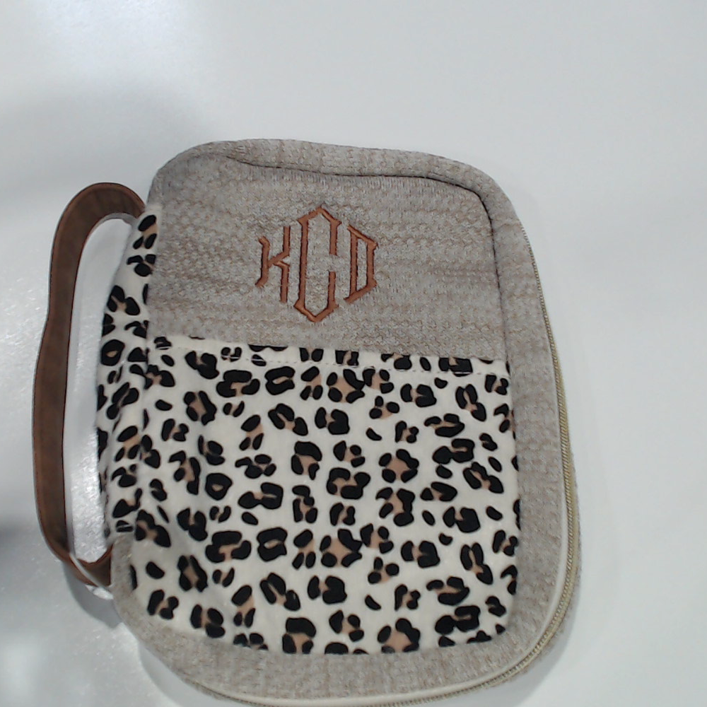BLOOPER ACCESSORY: Monogrammed Leopard Bible Carrier