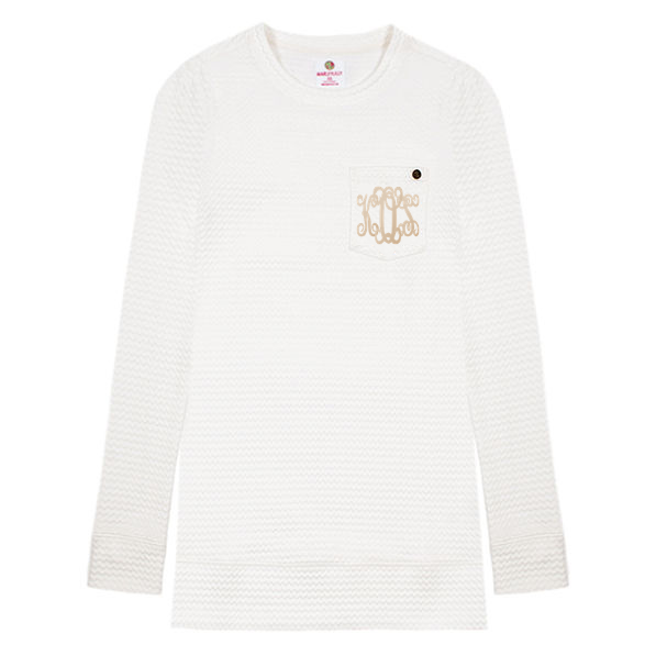 BLOOPER CLOTHING: Monogrammed Quilted Sweatshirt