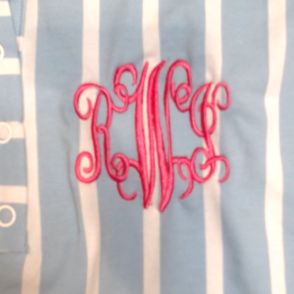 BLOOPER CLOTHING: Monogrammed Ruffle Top