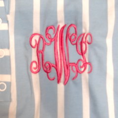 BLOOPER CLOTHING: Monogrammed Ruffle Top