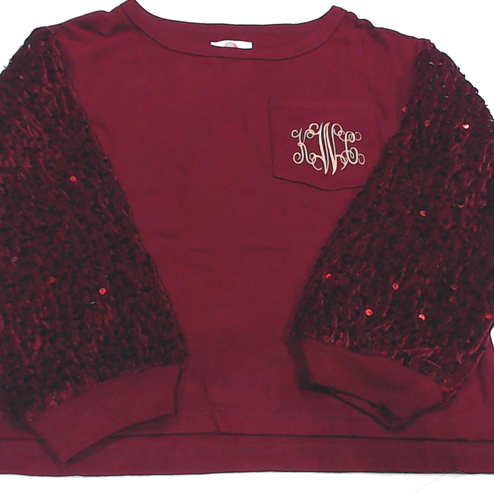 BLOOPER KIDS: Monogrammed Kids Sequin Sweatshirt