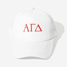 Alpha Gamma Delta Trucker Hat | White