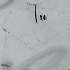 BLOOPER CLOTHING: Monogrammed Quarter Zip Sweatshirt
