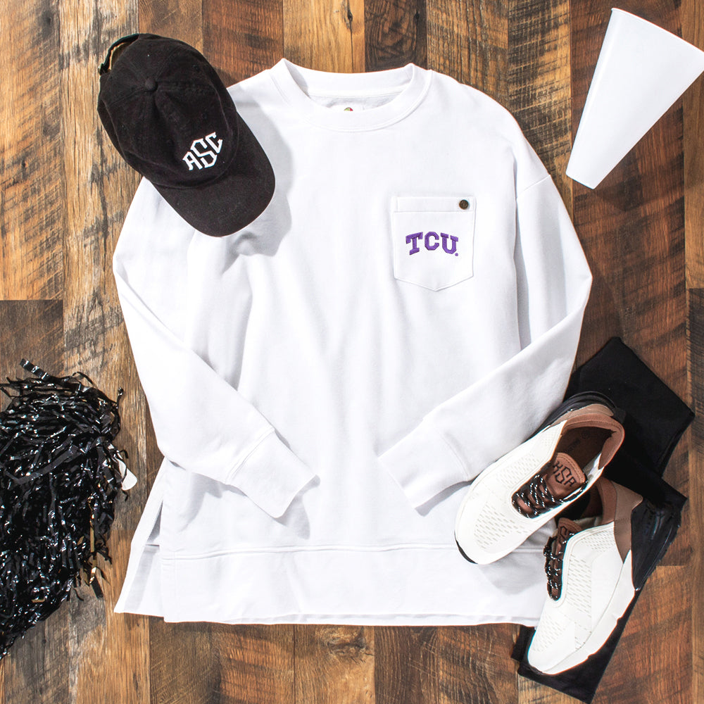 TCU Crewneck Sweatshirt OOTD