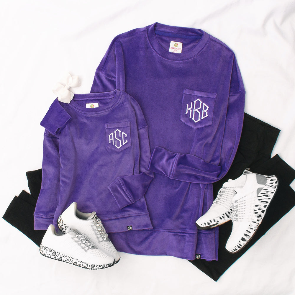 Monogrammed Softspun Sweatshirt | Purple