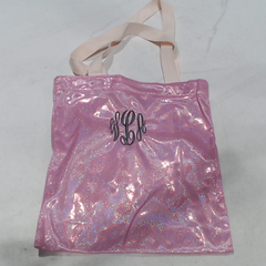 BLOOPER BAG: Monogrammed Shimmer Tote Bag