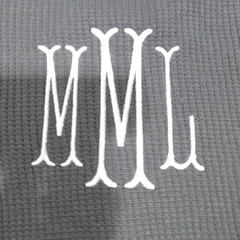 BLOOPER CLOTHING: Monogrammed Lightweight Waffle Quarter Zip Pullover