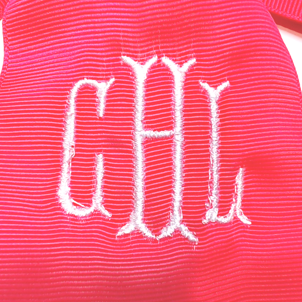 BLOOPER KIDS: Monogrammed Girls Hair Bow