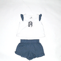BLOOPER KIDS: Monogrammed Toddler Ruffle Short Set