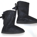 BLOOPER SHOES: Monogrammed Sherpa Tie Booties