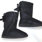 BLOOPER SHOES: Monogrammed Sherpa Tie Booties