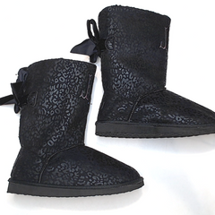 BLOOPER SHOES: Monogrammed Sherpa Tie Booties